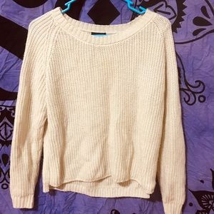 Beige pull over sweater